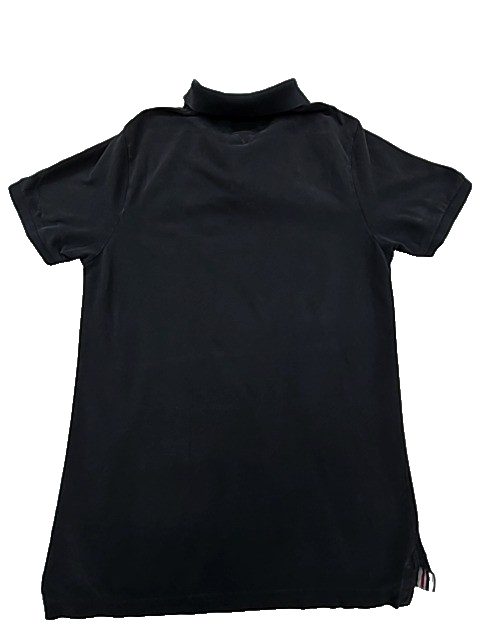 Tommy Hilfiger Men's Black Cotton Polo L Short Sleeve Flag Logo