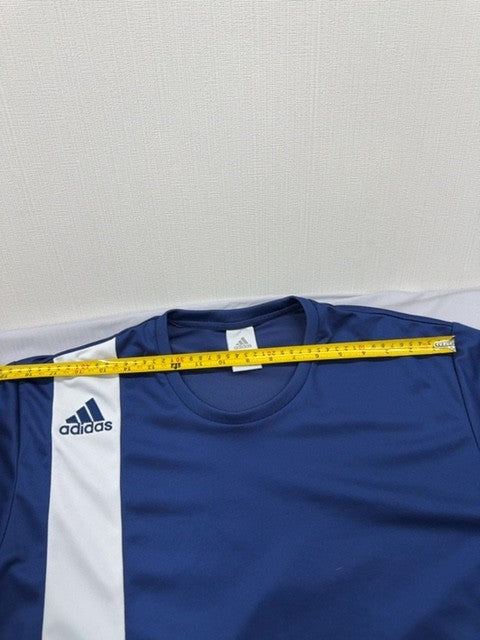 Adidas Men's Navy Soccer Jersey Short Sleeve Crewneck XL Striped