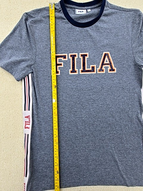 Fila Men's Gray Short Sleeve Crew T-Shirt Size S