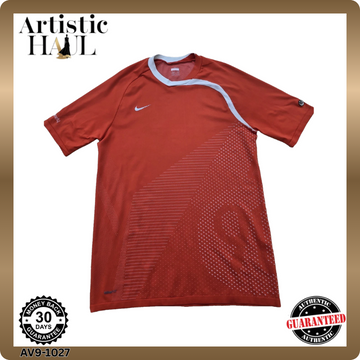 Nike Men's Red Soccer Jersey M Dri-FIT Short Sleeve