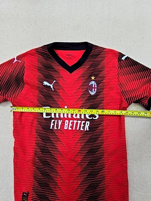 Puma Men's Red Black Flames Soccer Jersey Size M 2025 Ultraweave