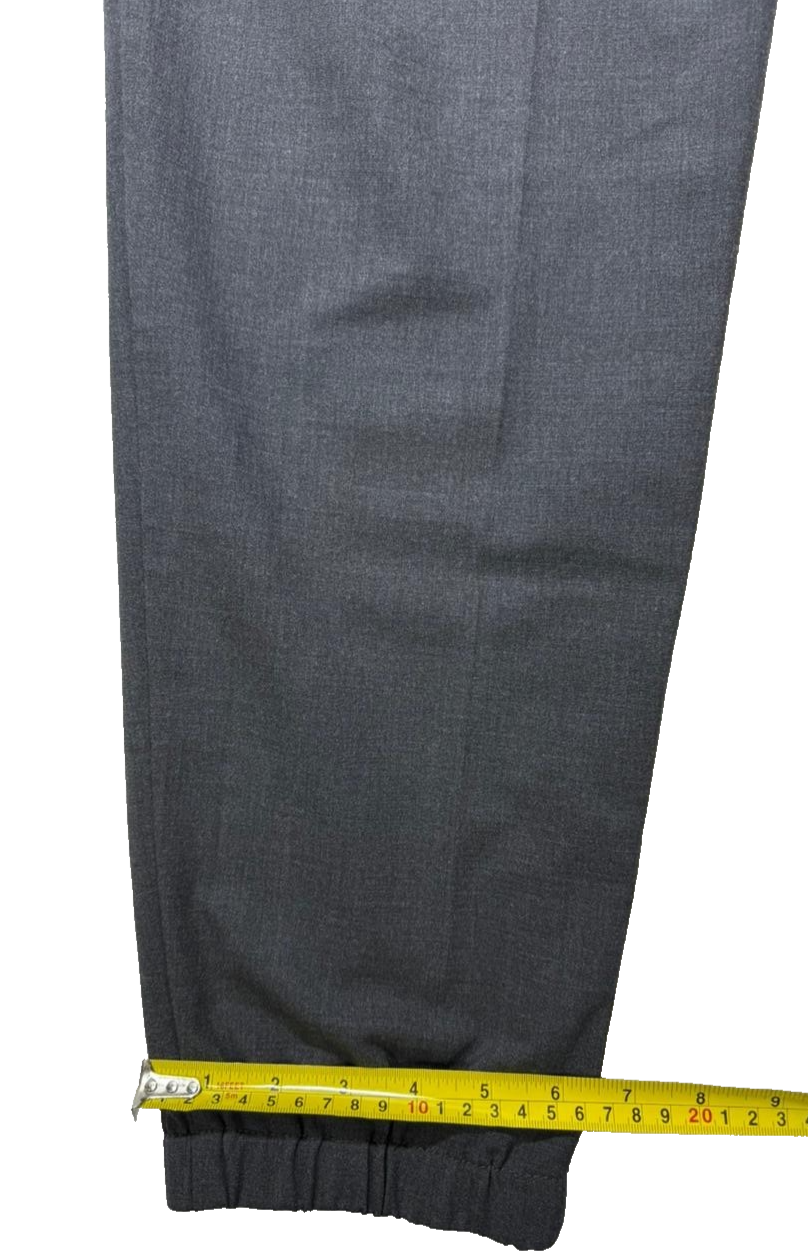 Emporio Armani Men's Gray Tailored Pants | Slim Fit Zip Ankle | Size 54