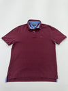 Tommy Hilfiger Boys Burgundy Polo Shirt Classic Fit Size S/P - Button Front