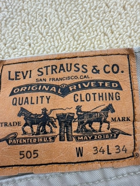 Levi's Men's Grey 505 Straight Jeans 34x34 Regular Fit