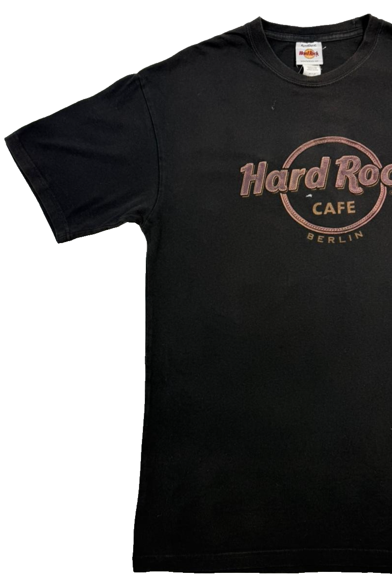 Black Cotton Blend Hard Rock Cafe Berlin T-Shirt - Size M