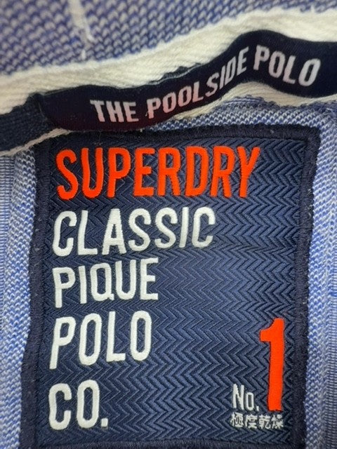 Superdry Poolside Polo M Royal Twist Cotton Pique Relaxed Fit