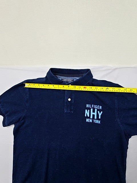 Tommy Hilfiger Men's Navy Short Sleeve Polo Shirt Cotton Regular L