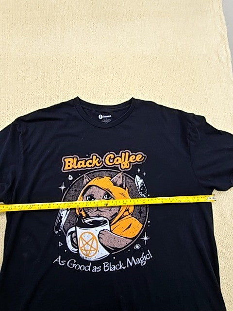 Ilustrata Men's Cat Graphic T-Shirt XL Black 100% Cotton