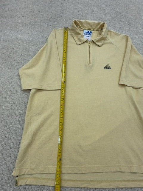 Adidas Men's Beige Short Sleeve Polo Shirt Size M