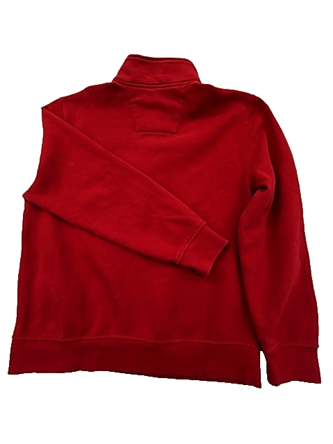 Nautica Men's M Red Quarter Zip Fleece Pullover Mock Neck
