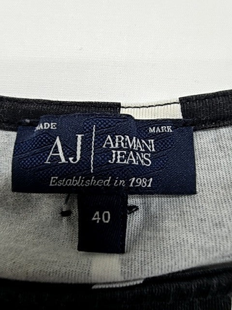 Armani Jeans Women's Black Giraffe Fit Flare Dress Size 40 EU