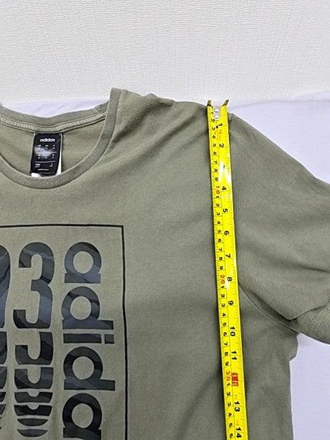 Adidas Men's T-Shirt XL Olive Green Regular Fit Short Sleeve