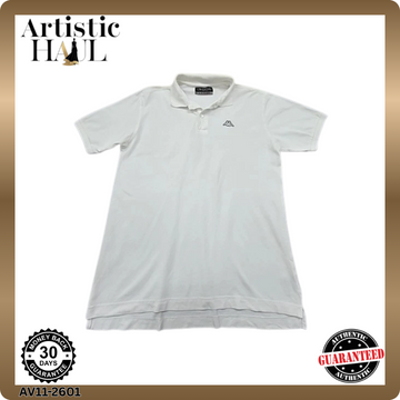Kappa Men's White Polo Shirt Large 100% Cotton Short Sleeve