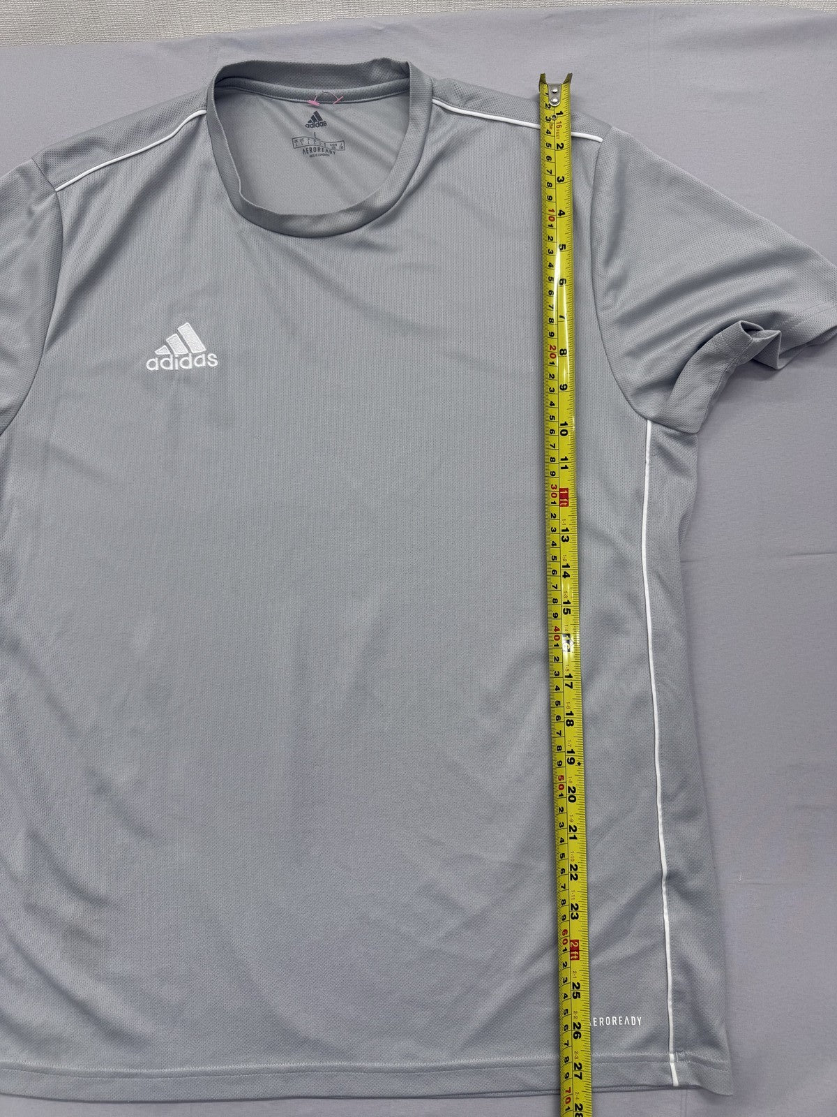 Adidas Men's Grey AEROREADY Sport Tee Short Sleeve L