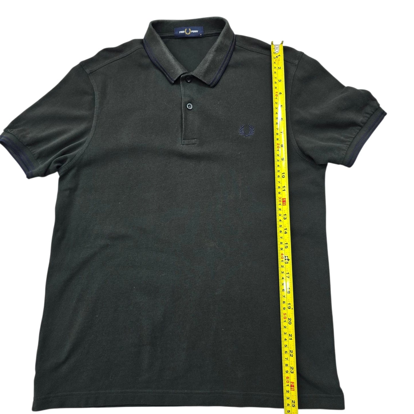 Fred Perry Men's Charcoal Twin Tipped Polo Size M M3600
