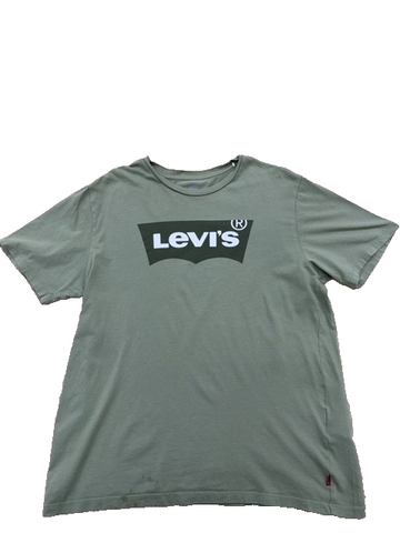 Levi's Men's Green L Short Sleeve Logo Crewneck Cotton T-Shirt