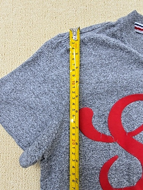 Superdry Men's Grey Cotton T-Shirt M Short Sleeve Crew Neck Japan