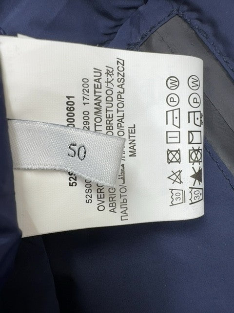 Trussardi Navy Field Jacket Men's Size S Nylon Zipper Hip Length