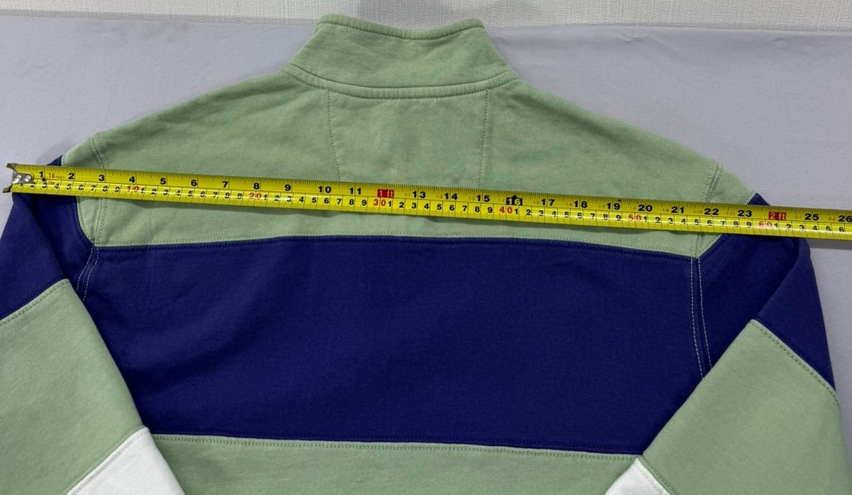 Chaps Men's Green Multi Stripe Full Zip Fleece Hoodie XL