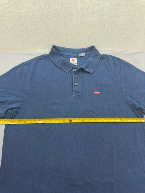 Levi's Men's Blue Polo Shirt Size L Short Sleeve Cotton
