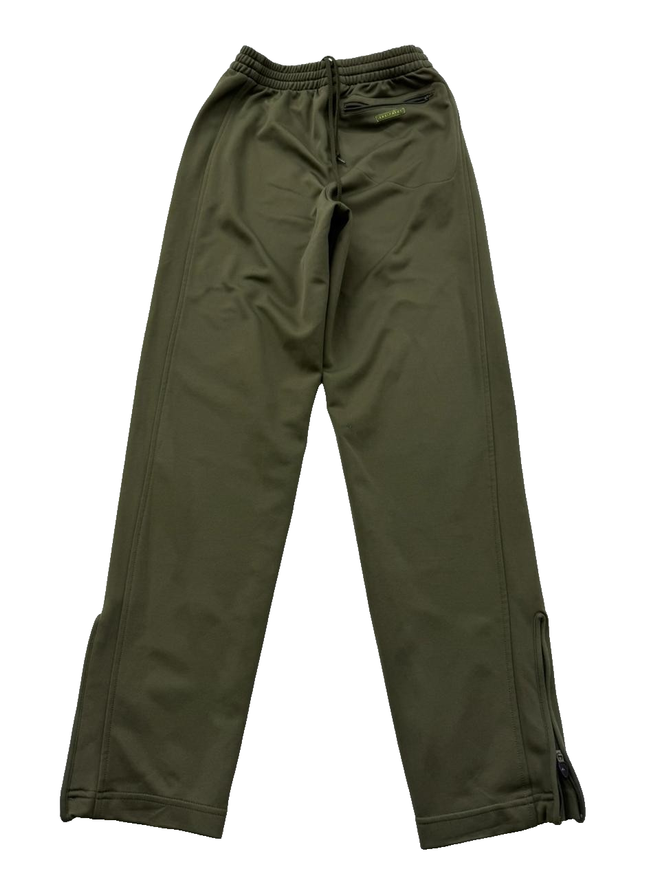 Adidas Men's Green Track Pants M Elastic Waist Drawstring Side Zips
