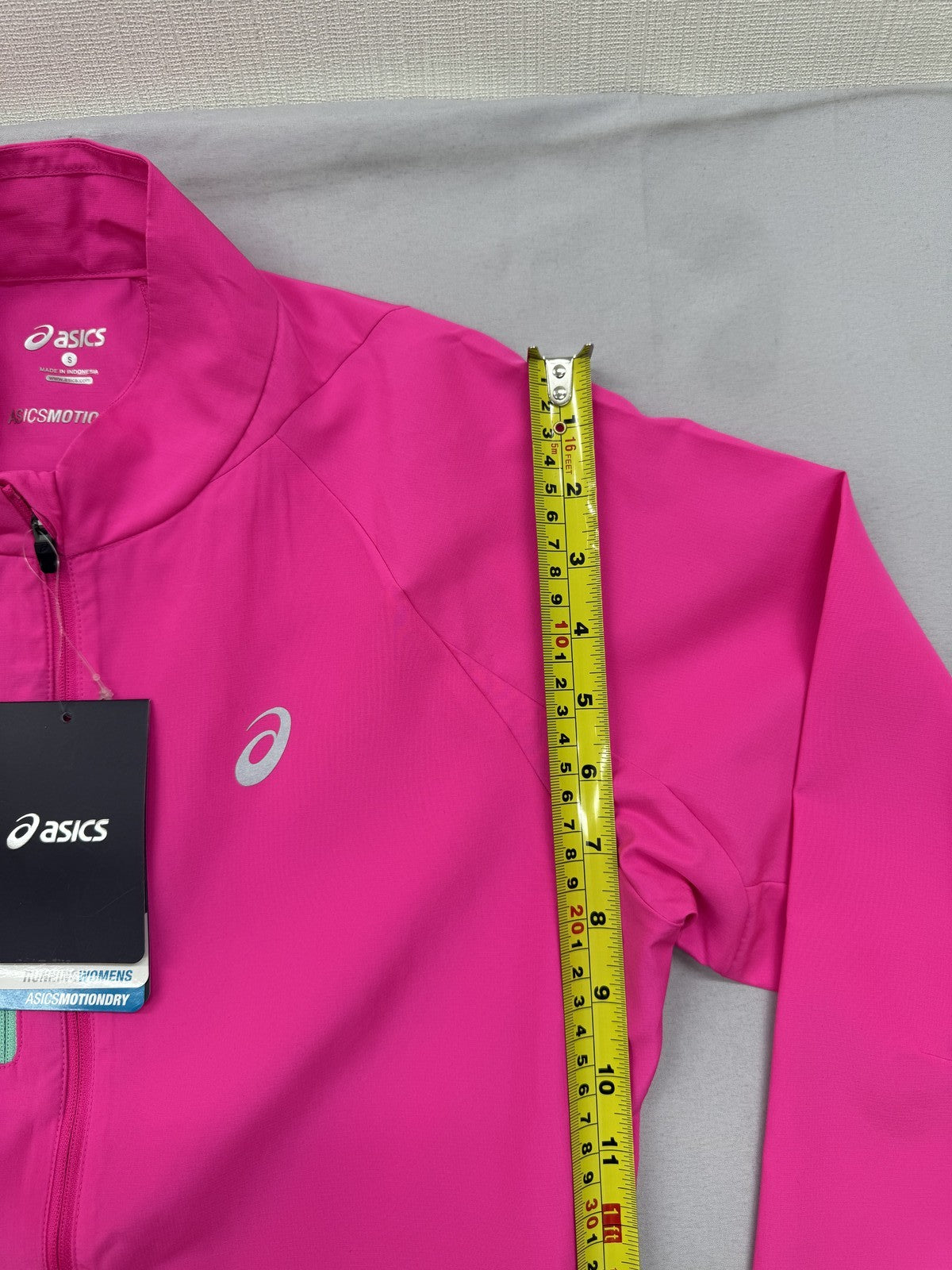 Asics Women's Pink Motion Dry Running Jacket S Long Sleeve