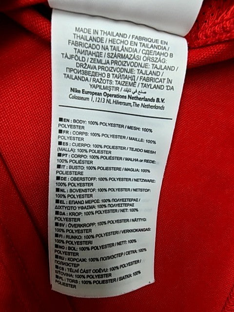 Nike Unisex Red Dri-FIT Jersey XL Short Sleeve Mesh Crewneck