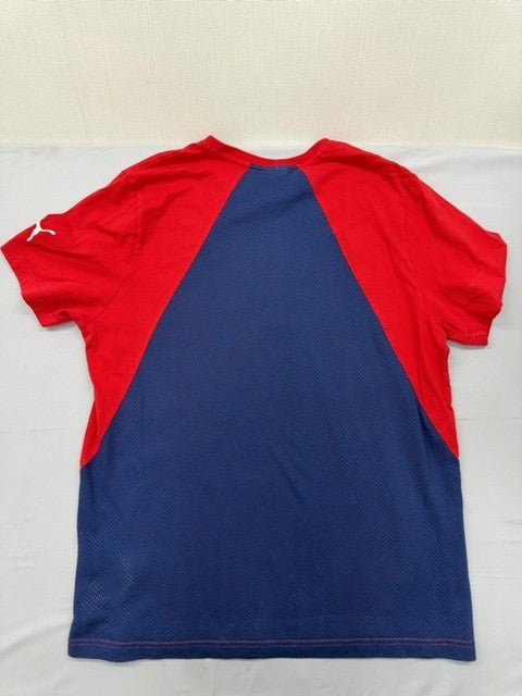 Puma Men's L Red Navy Short Sleeve Dry Tee Crew Neck