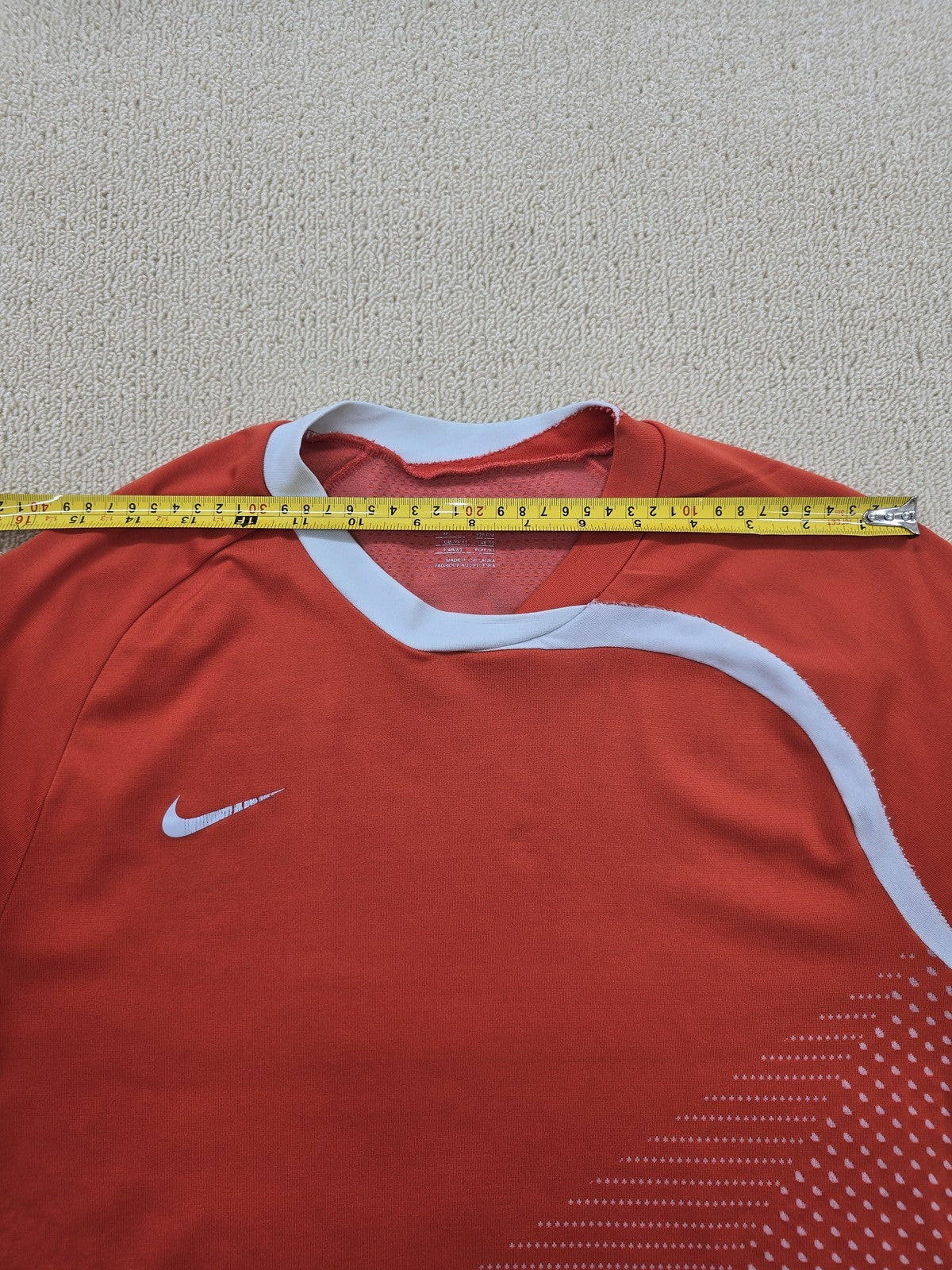Nike Men's Red Soccer Jersey M Dri-FIT Short Sleeve