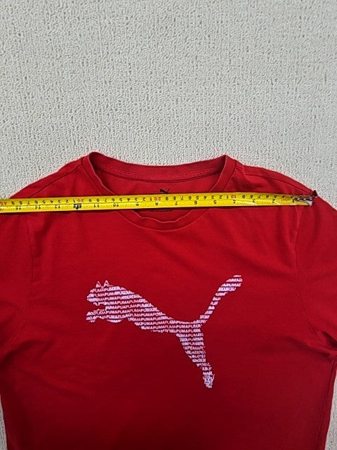 Puma Red Crew Neck Short Sleeve T-Shirt Men's M