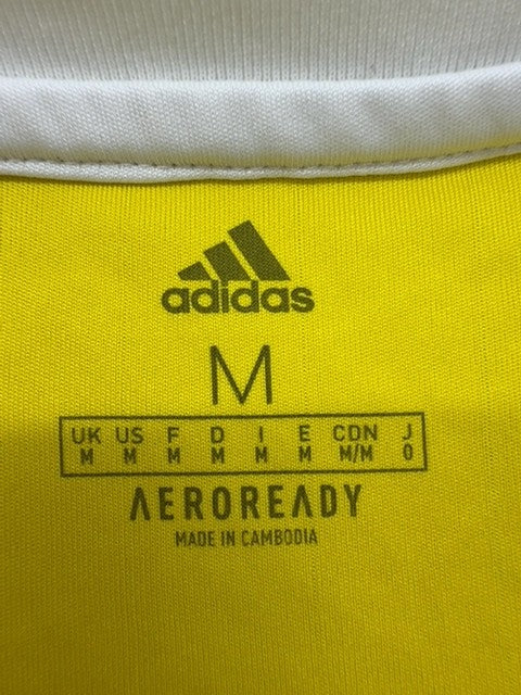 Adidas Men's Yellow AEROREADY V-Neck Jersey Size M