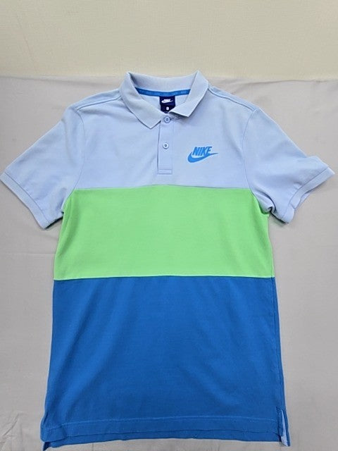 Nike Men's Multicolor Polo Shirt – Size S, Colorblock, Short Sleeve