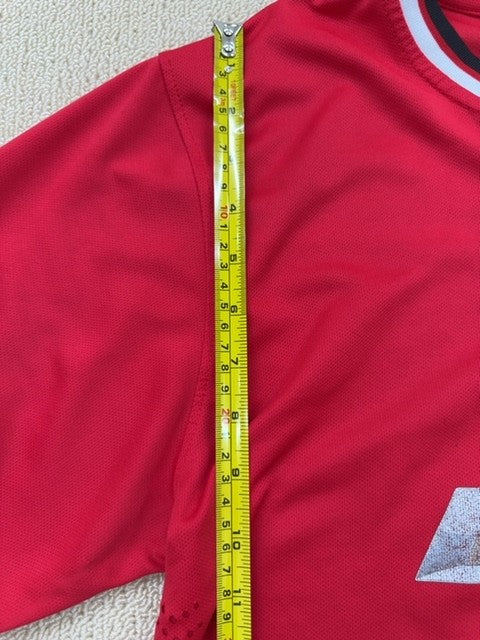 Adidas Red XL Men's Short Sleeve Sports Jersey 100% Polyester