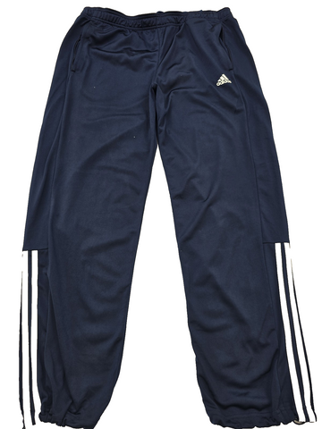 Adidas Men's XL Navy Blue 3-Stripes Tapered Track Pants