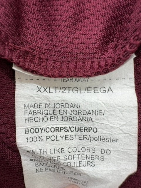 Under Armour Men's Burgundy Long Sleeve Polo Big & Tall XXL Loose