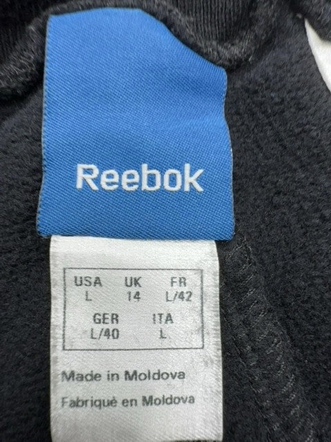 Reebok Boys Black Sweatpants Size 14 Elastic Waist Fleece Pull-On Regular