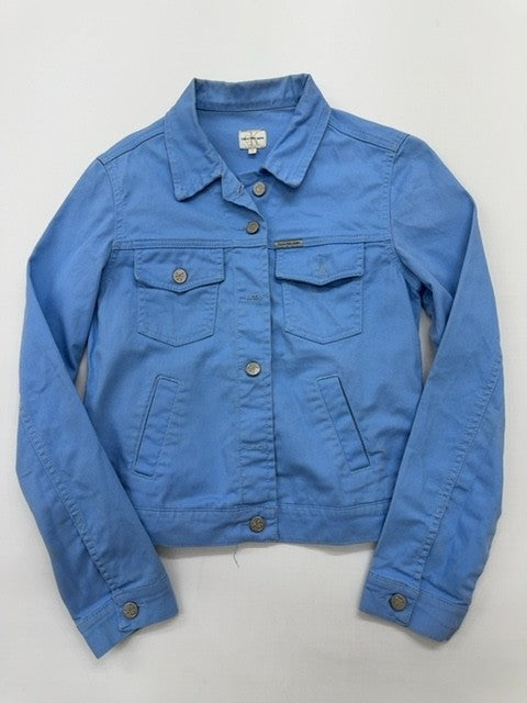 Coats Boys Light Blue Utility Jacket Size Regular Canvas Cropped Button Front