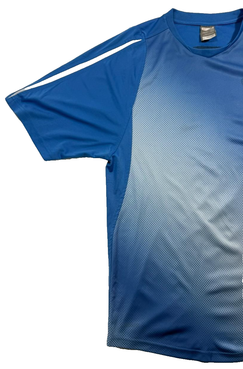 Nike Men's Blue Gradient Short-Sleeve Athletic T-Shirt - Size M