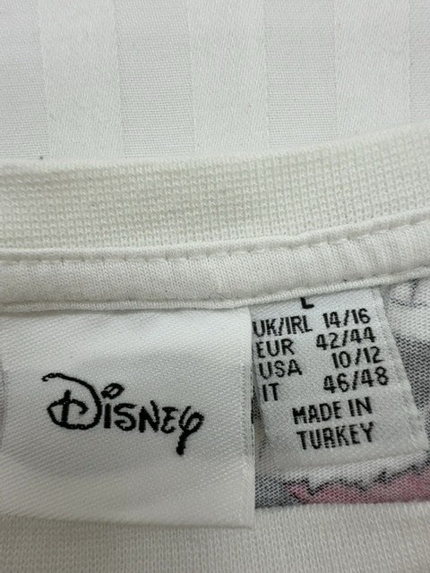 Disney Girls White Mickey Minnie Graphic T-Shirt Size 10/12