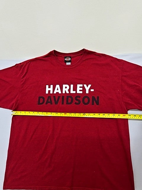 Harley-Davidson Men's Red Short Sleeve T-Shirt 2XL Crew Neck