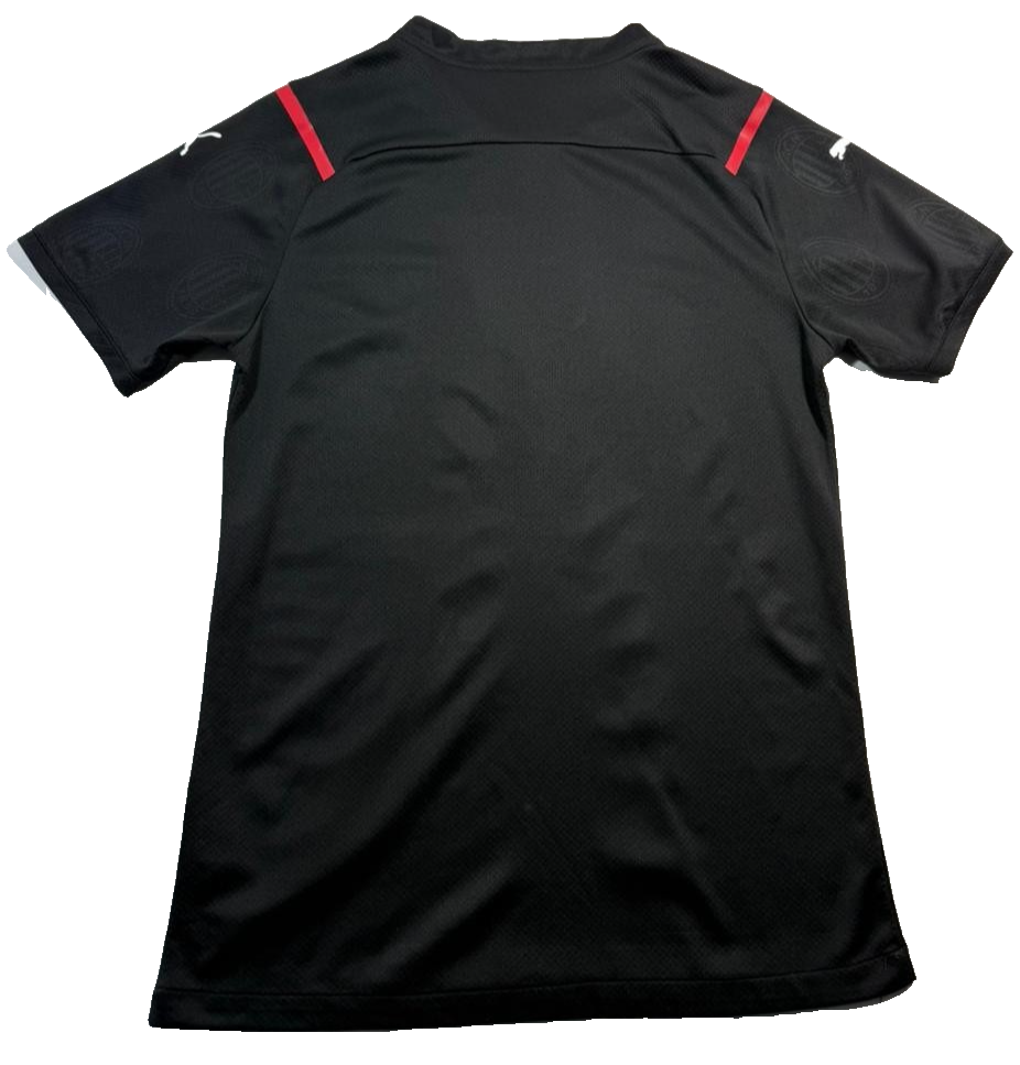 Puma Ac Milan Third Jersey In Black With Red Accents - Size S