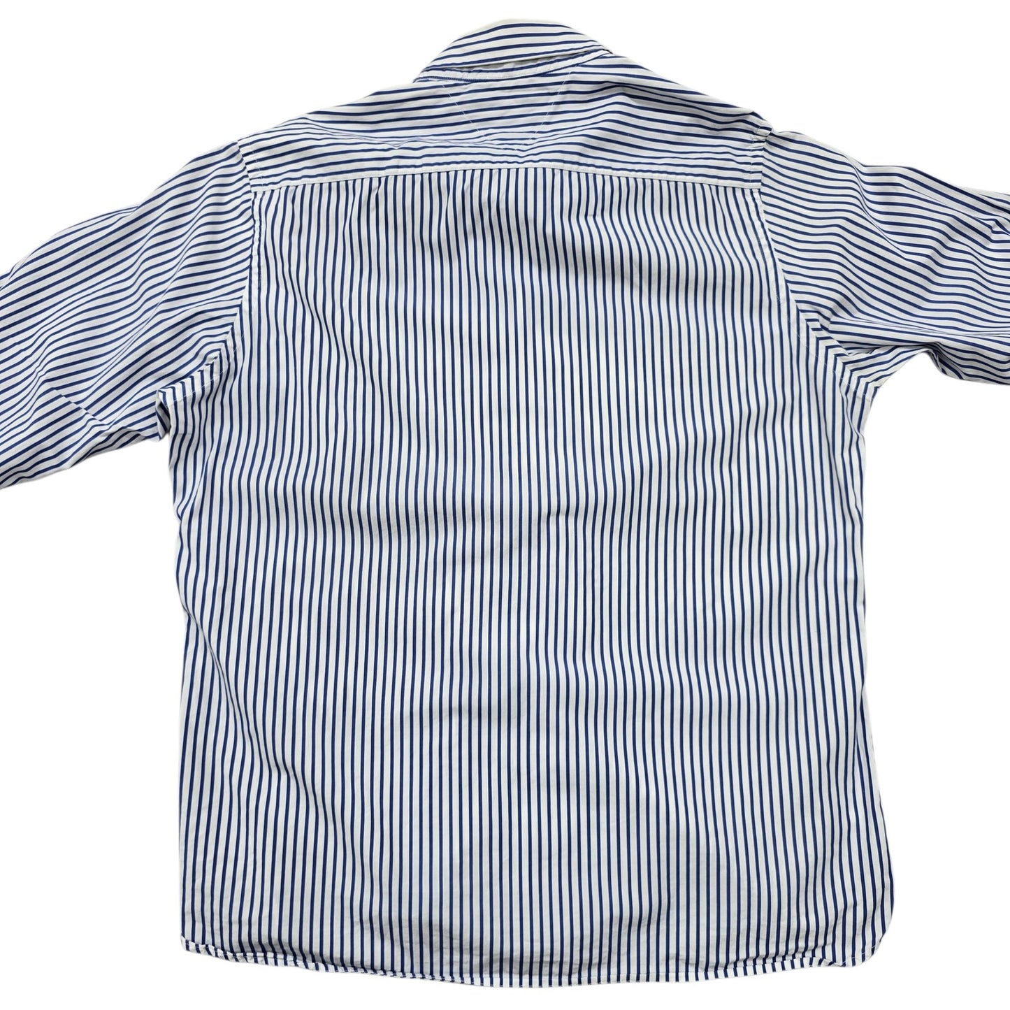 Tommy Hilfiger Men's Blue White Stripe Poplin Shirt Size L