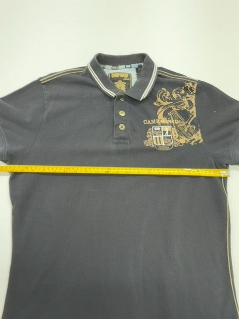 Camp David Boys Black Polo Logo Chest Size L Big Kids