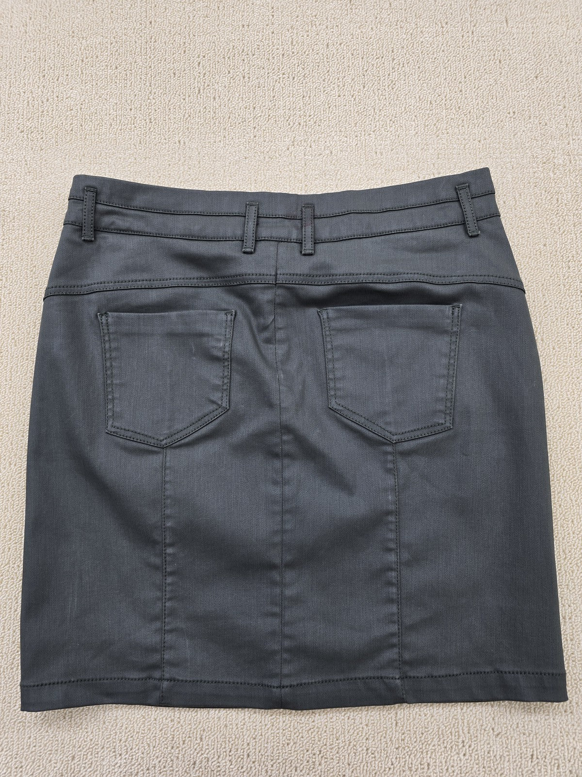 One Step Gray Mini Cargo Skirt Women Mid Rise Pockets Button Casual