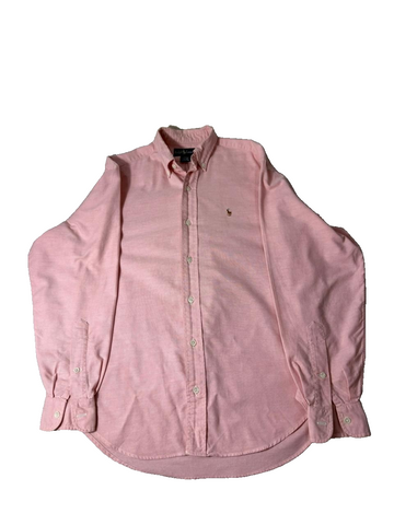 Ralph Lauren Boys Pink Button Down Shirt Size 6 Long Sleeve Cotton