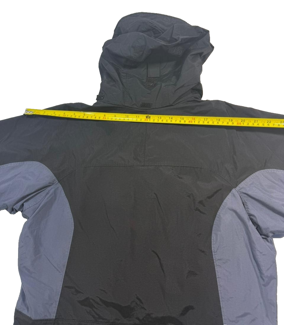 Columbia Women's Black Gray Convertible Rain Shell Jacket Hooded Bugaboo Size M