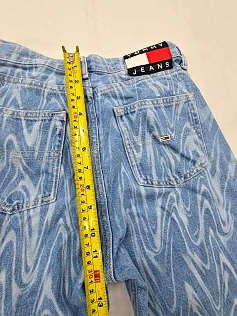 Tommy Jeans Men's Loose Blue Jeans Sz 25x30 Wavy Flag