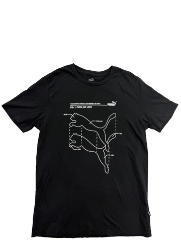Puma Men's Black Graphic Short Sleeve T-Shirt S 58651-01