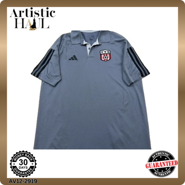 Adidas Men's Grey Short Sleeve Polo Shirt Size L Regular Fit