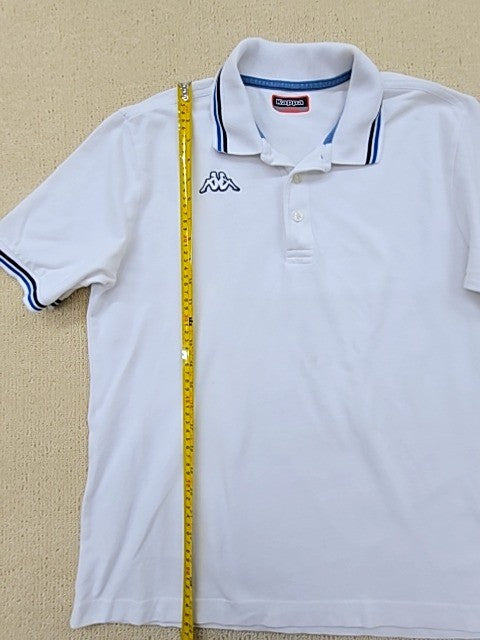 Kappa Men's White Cotton Polo Shirt Large Short Sleeve